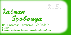 kalman szobonya business card